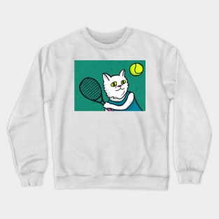 Tennis Cat Crewneck Sweatshirt